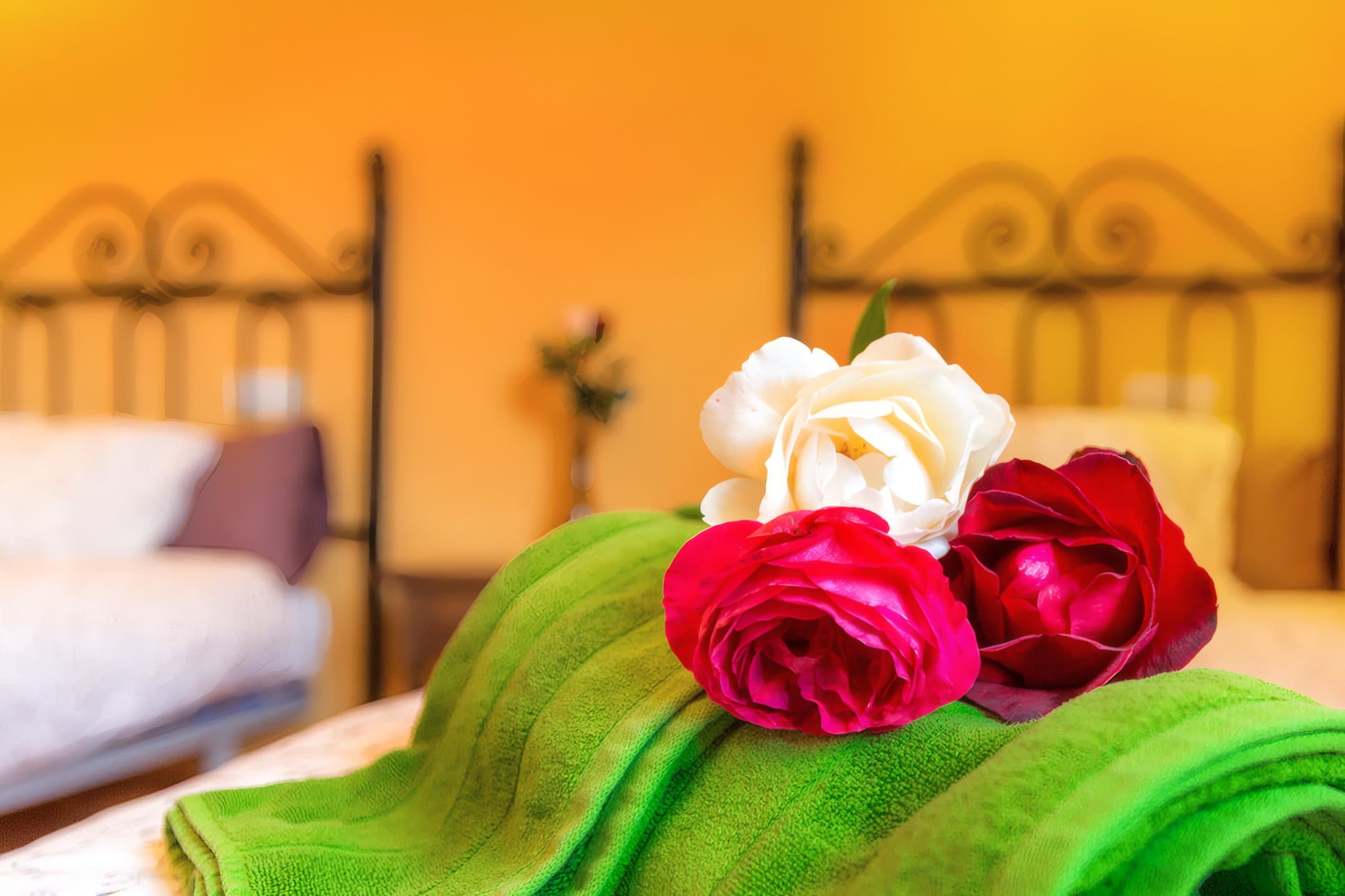 Detalles de bienvenida en la habitación
